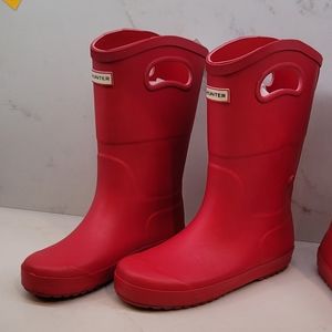 Hunter Rain Boots Red Litte Kids Hunter Red Rain Boot